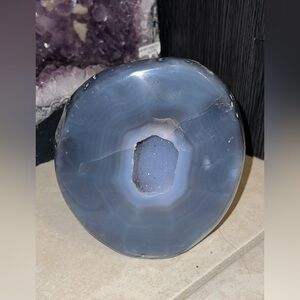 Blue Druzy Agate Geode